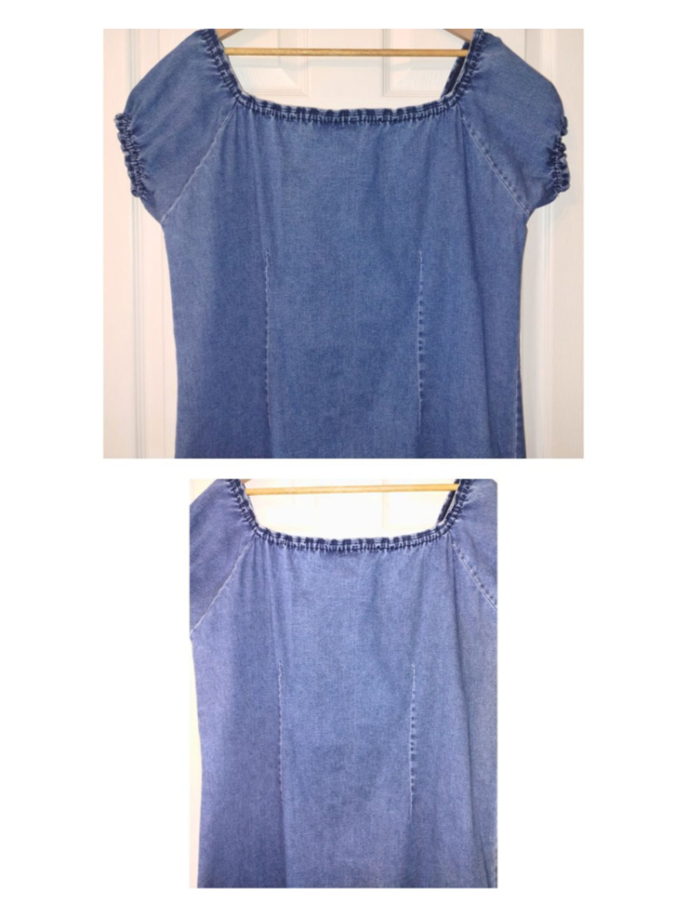 Women's Adriana Sport Blue Denim Milkmaid Mini Dress (Size XL) - Picture 5 of 6